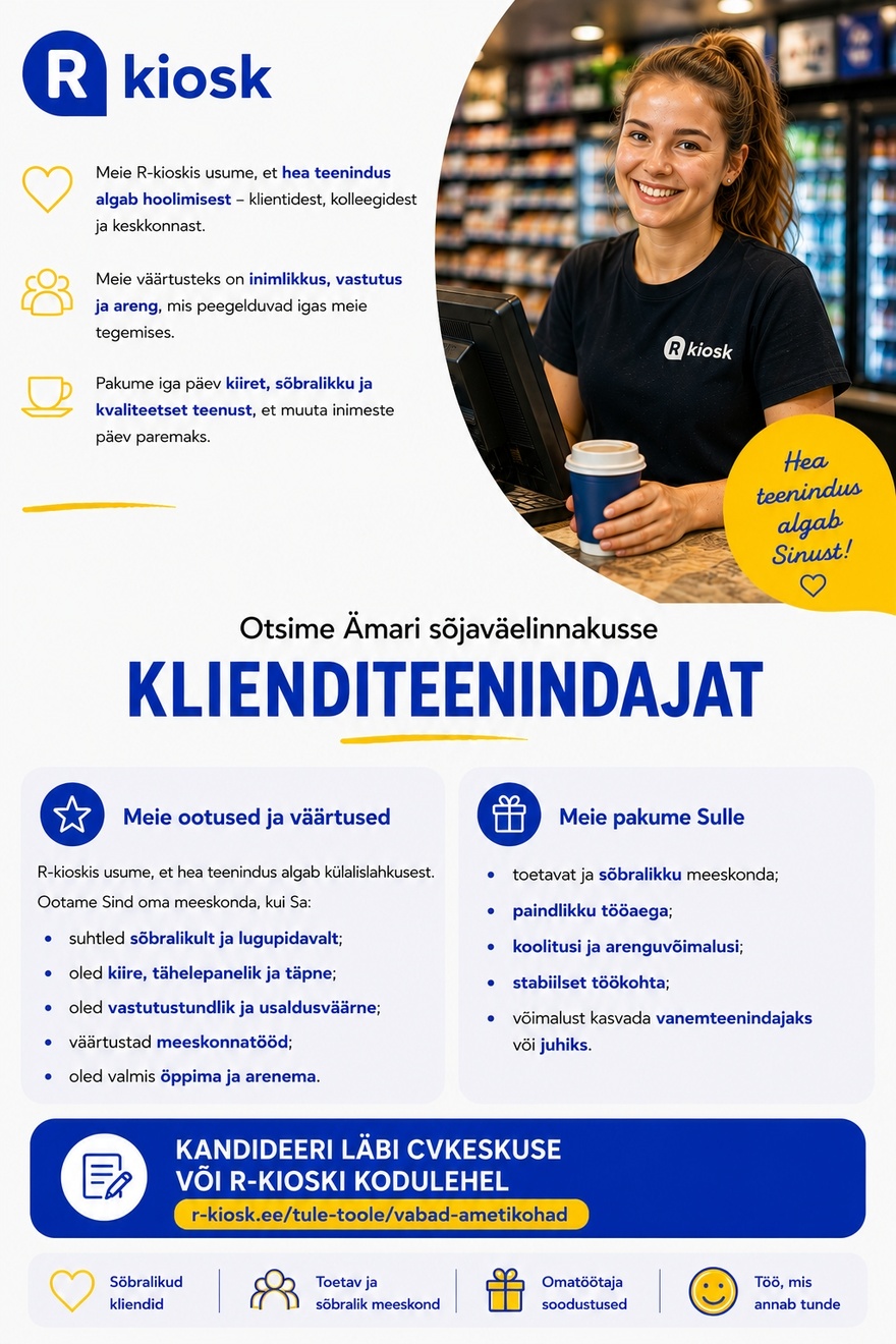 Reitan Convenience Estonia AS Klienditeenindaja Ämari sõjaväelinnakus