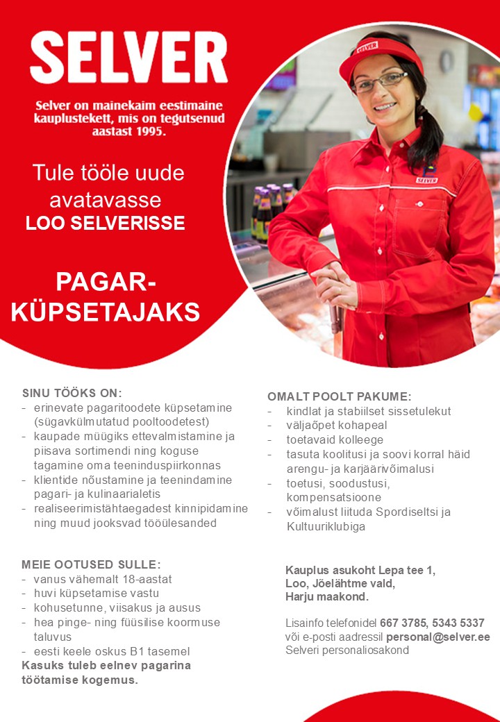 Selver Pagar-küpsetaja uues avatavas Loo Selveris