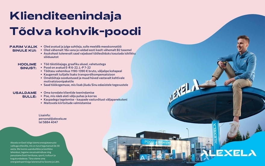 AS Alexela Klienditeenindaja Tõdva kohvik-poodi