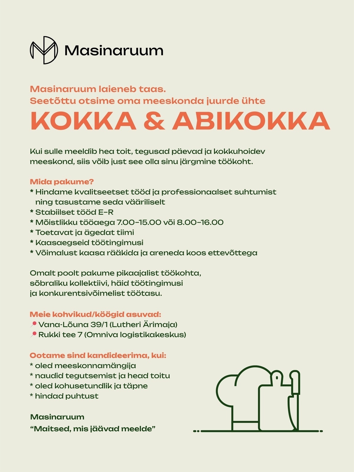 Lutheri OÜ Kokk