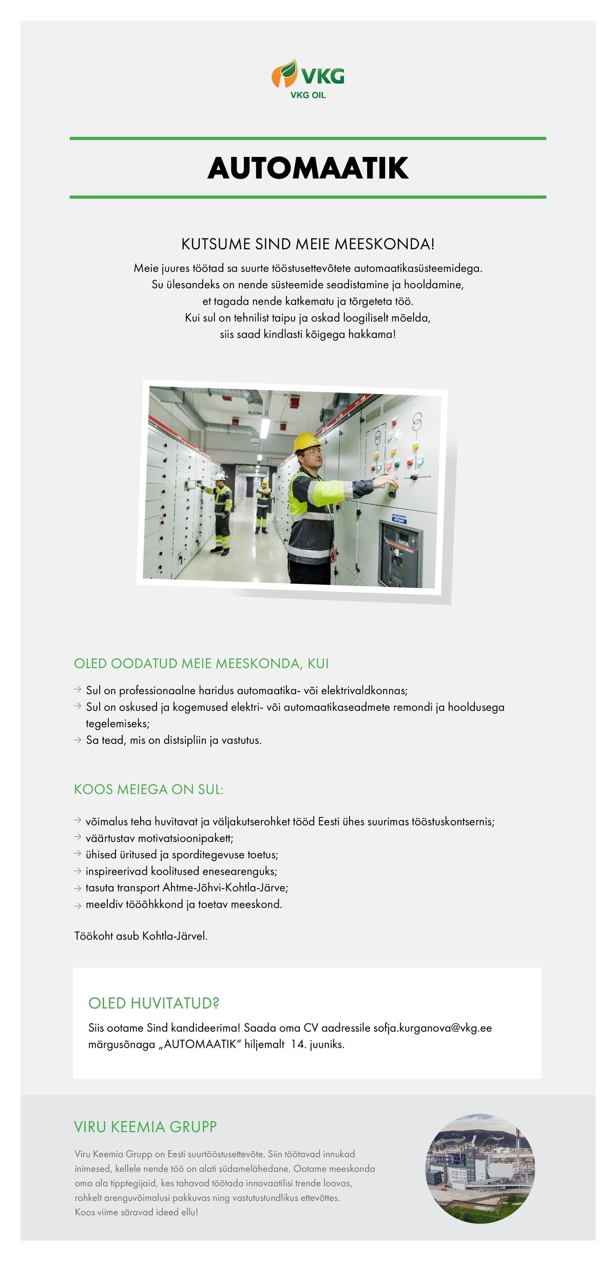Viru Keemia Grupp AS AUTOMAATIK / АВТОМАТИК