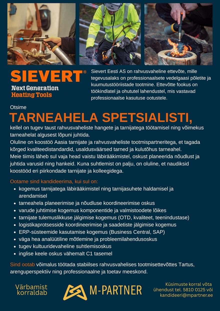 M-Partner HR Tarneahela spetsialist