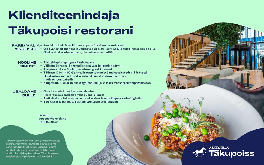 AS Alexela Klienditeenindaja Täkupoisi restorani