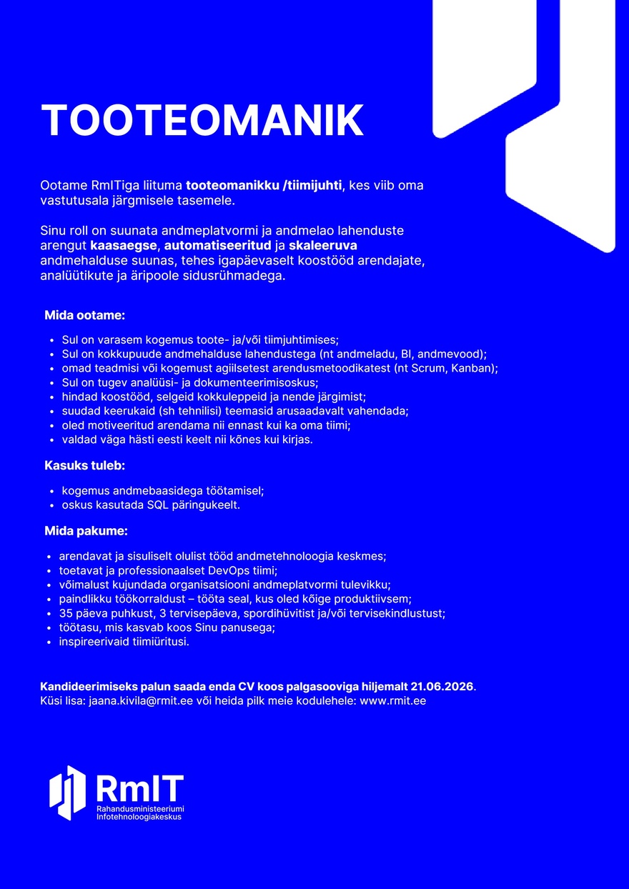 RmIT Tooteomanik
