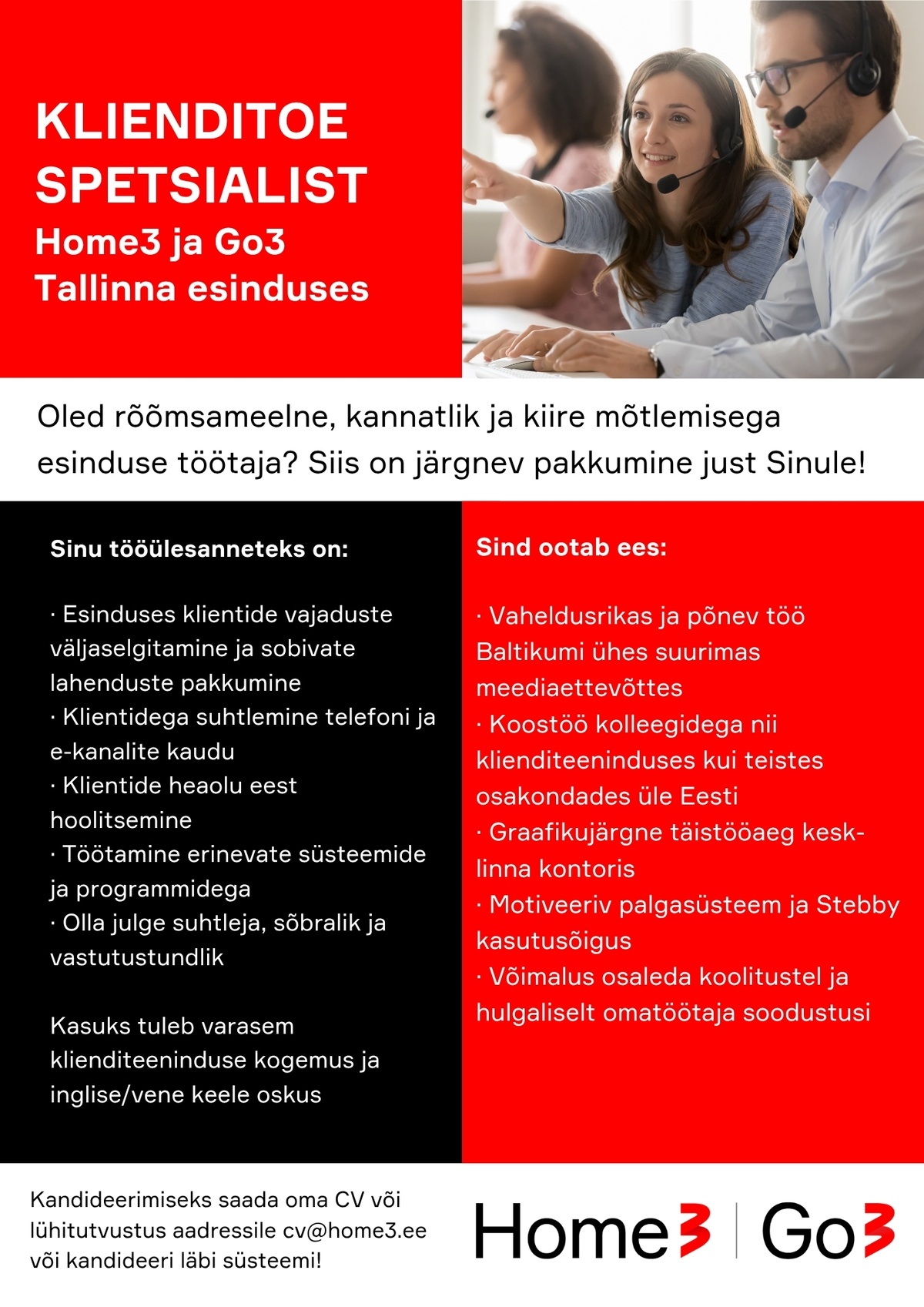 AS Go3 Baltics Klienditoe spetsialist