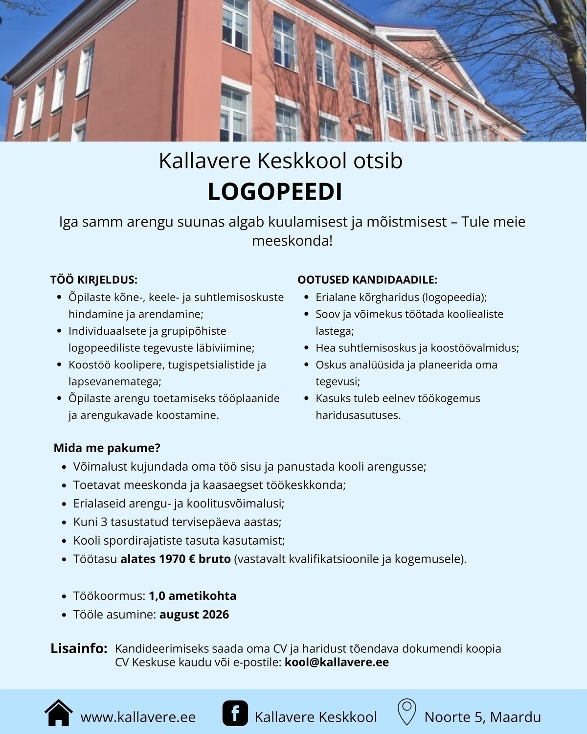 Kallavere Keskkool Logopeed