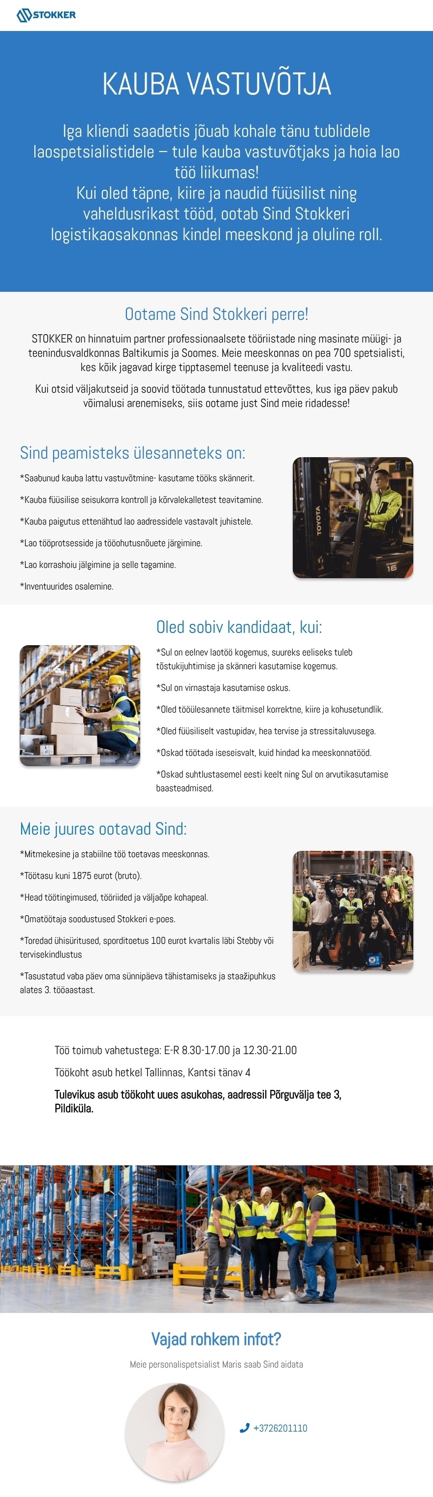 Stokker AS Kauba vastuvõtja