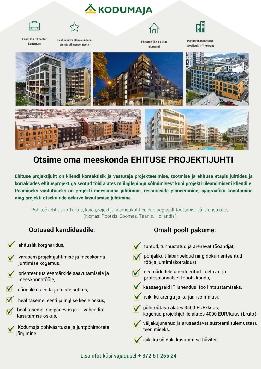 Kodumaja AS Ehituse projektijuht