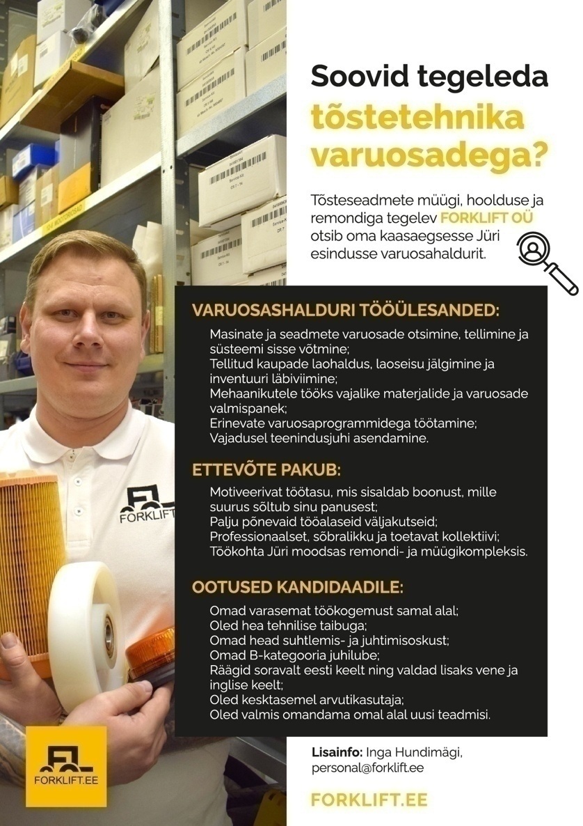 FORKLIFT OÜ Varuosahaldur