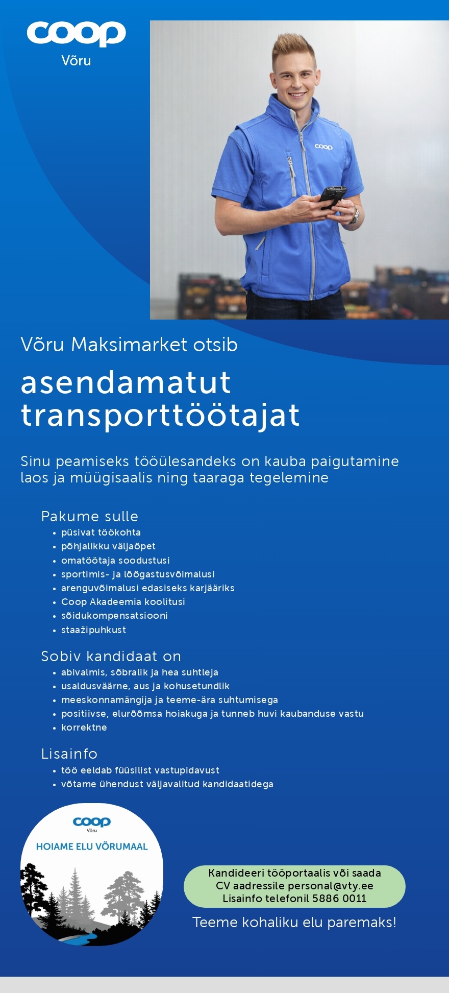 Coop Eesti Keskühistu Transporttöötaja (Võru Maksimarket)