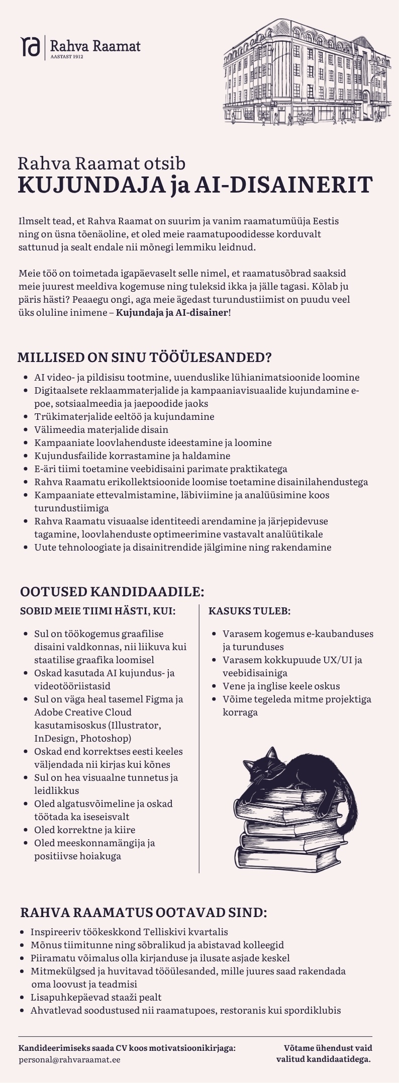 Rahva Raamat AS Kujundaja ja AI-disainer