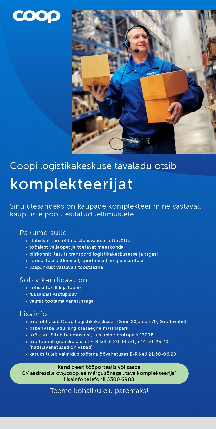 Coop Eesti Keskühistu Komplekteerija (tavaladu)