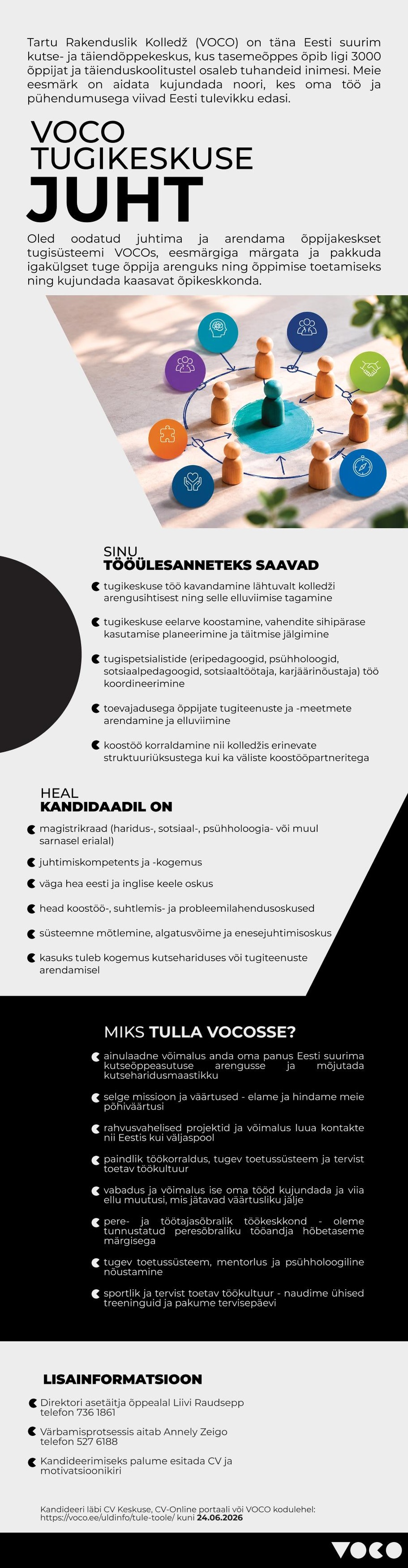 Tartu Rakenduslik Kolledž Tugikeskuse juht
