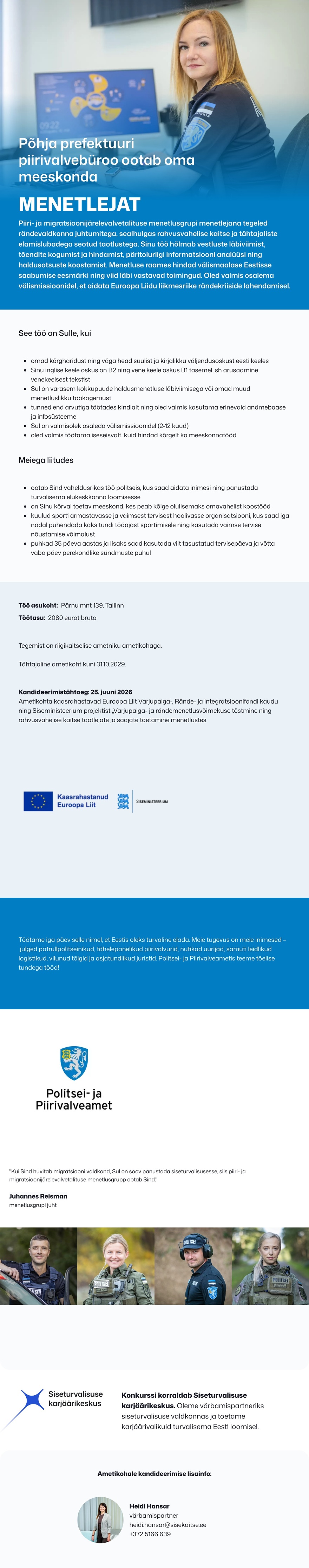 Siseturvalisuse karjäärikeskus Menetleja