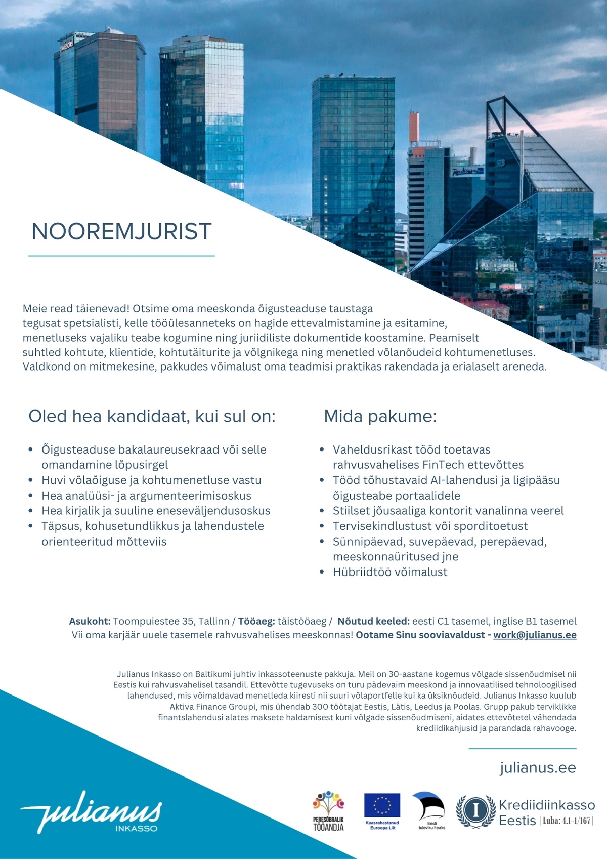 Julianus Inkasso OÜ Nooremjurist