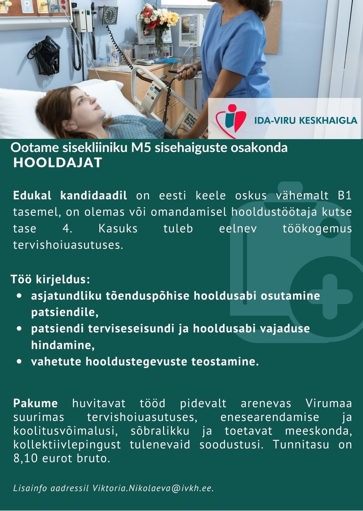 Ida-Viru Keskhaigla SA Hooldaja sisekliiniku M5 sisehaiguste osakonda