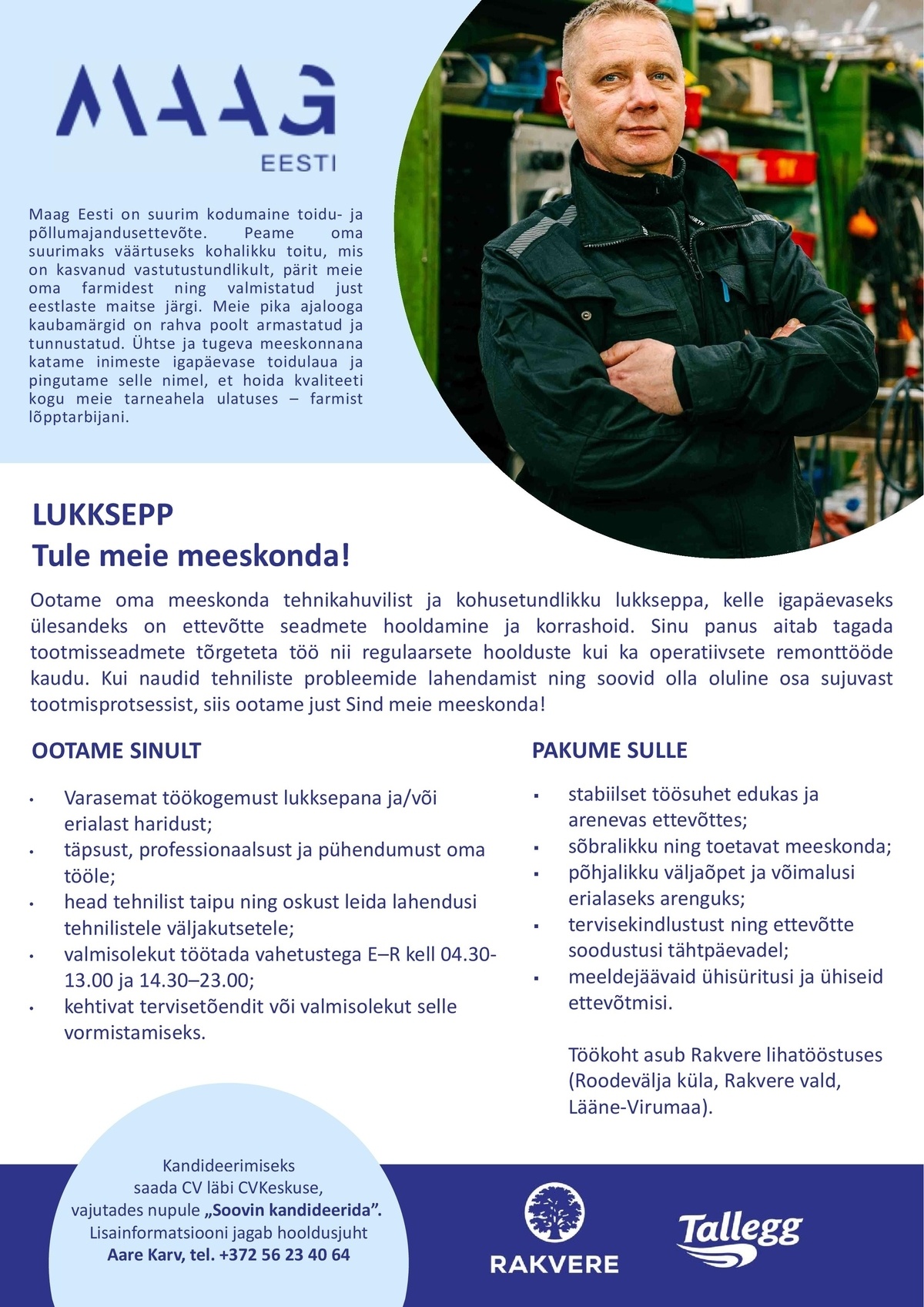 Maag Eesti AS Lukksepp