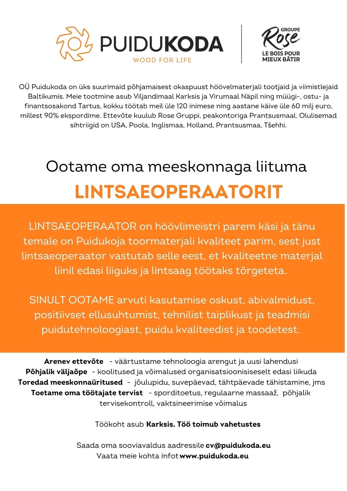 PUIDUKODA OÜ Lintsaeoperaator