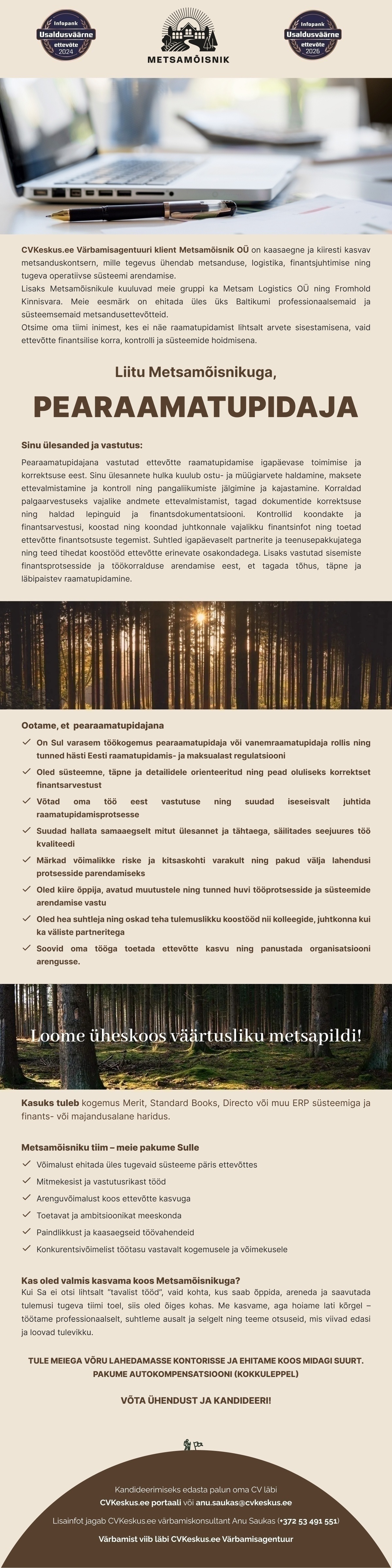 Metsamõisnik OÜ PEARAAMATUPIDAJA