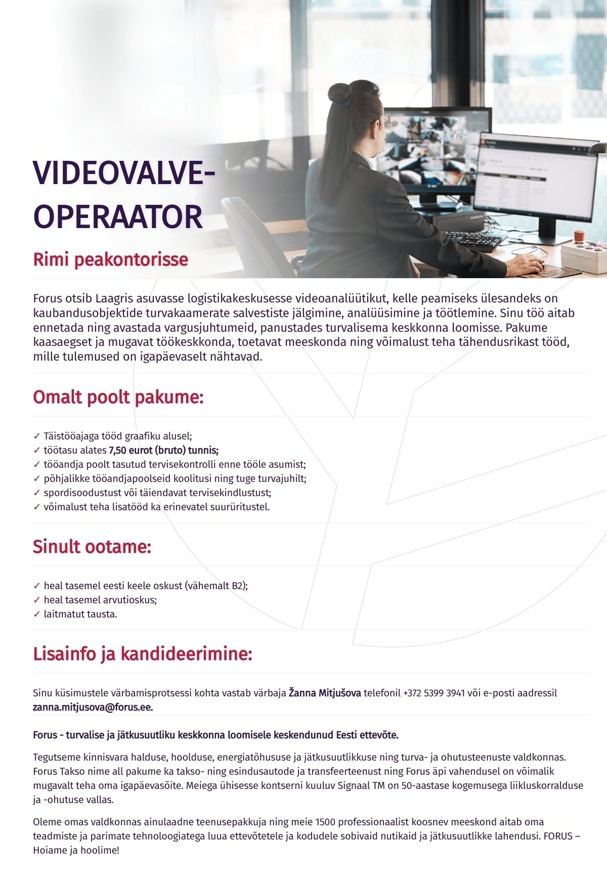Forus Security AS Videovalveoperaator RIMI peakontor