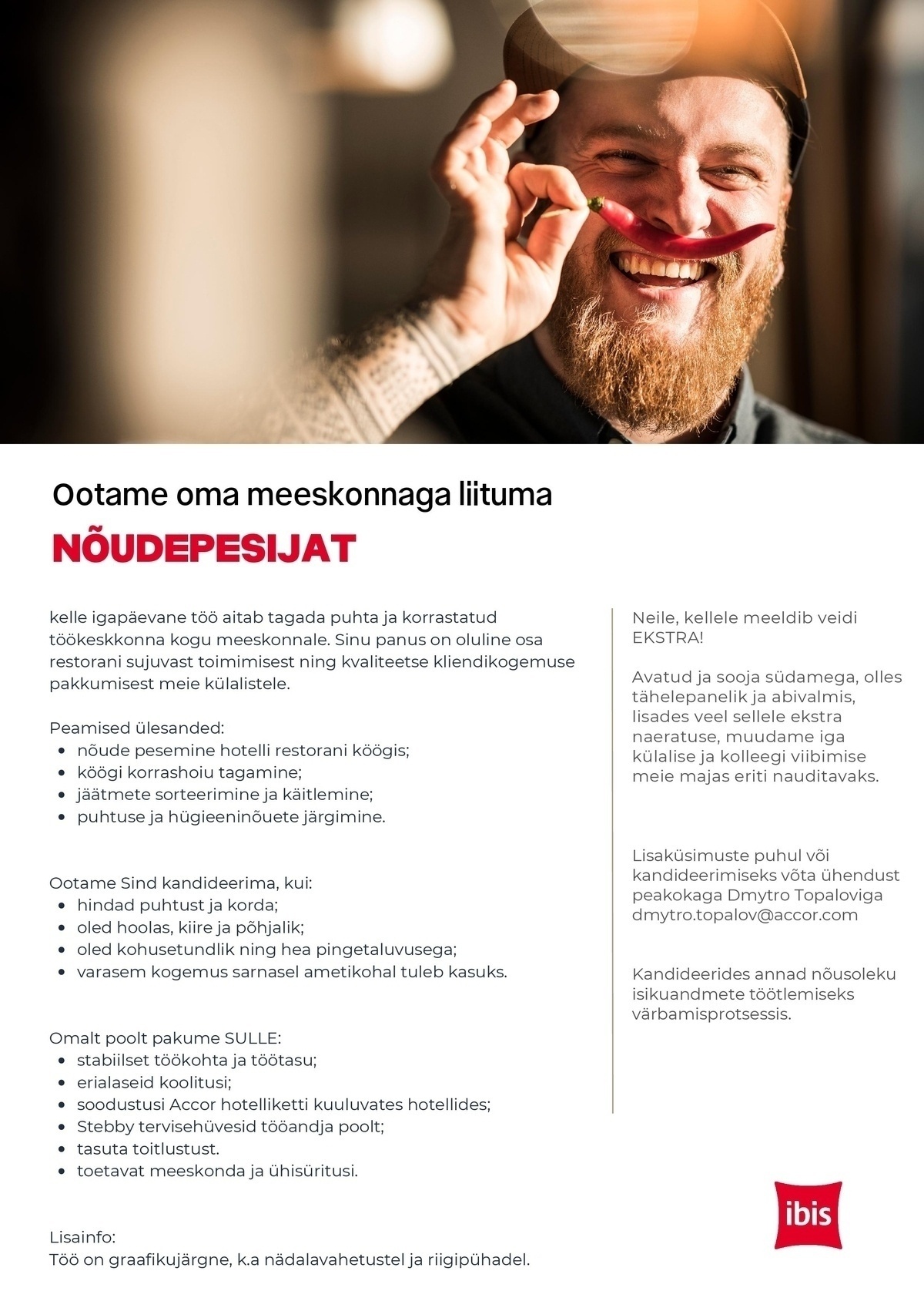 Juhkentali Hotel OÜ Nõudepesija