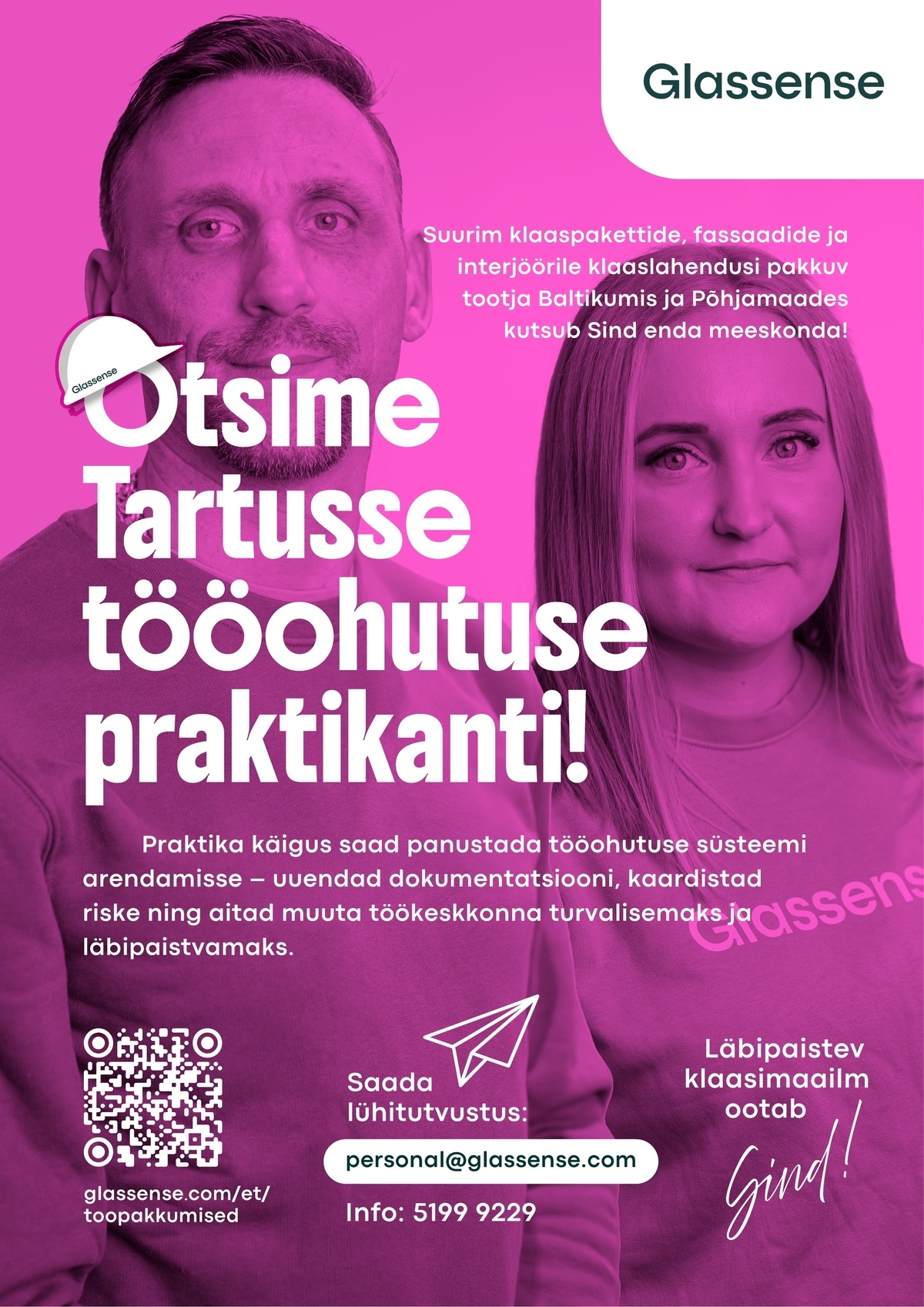 Glassense AS Tööohutuse praktikant