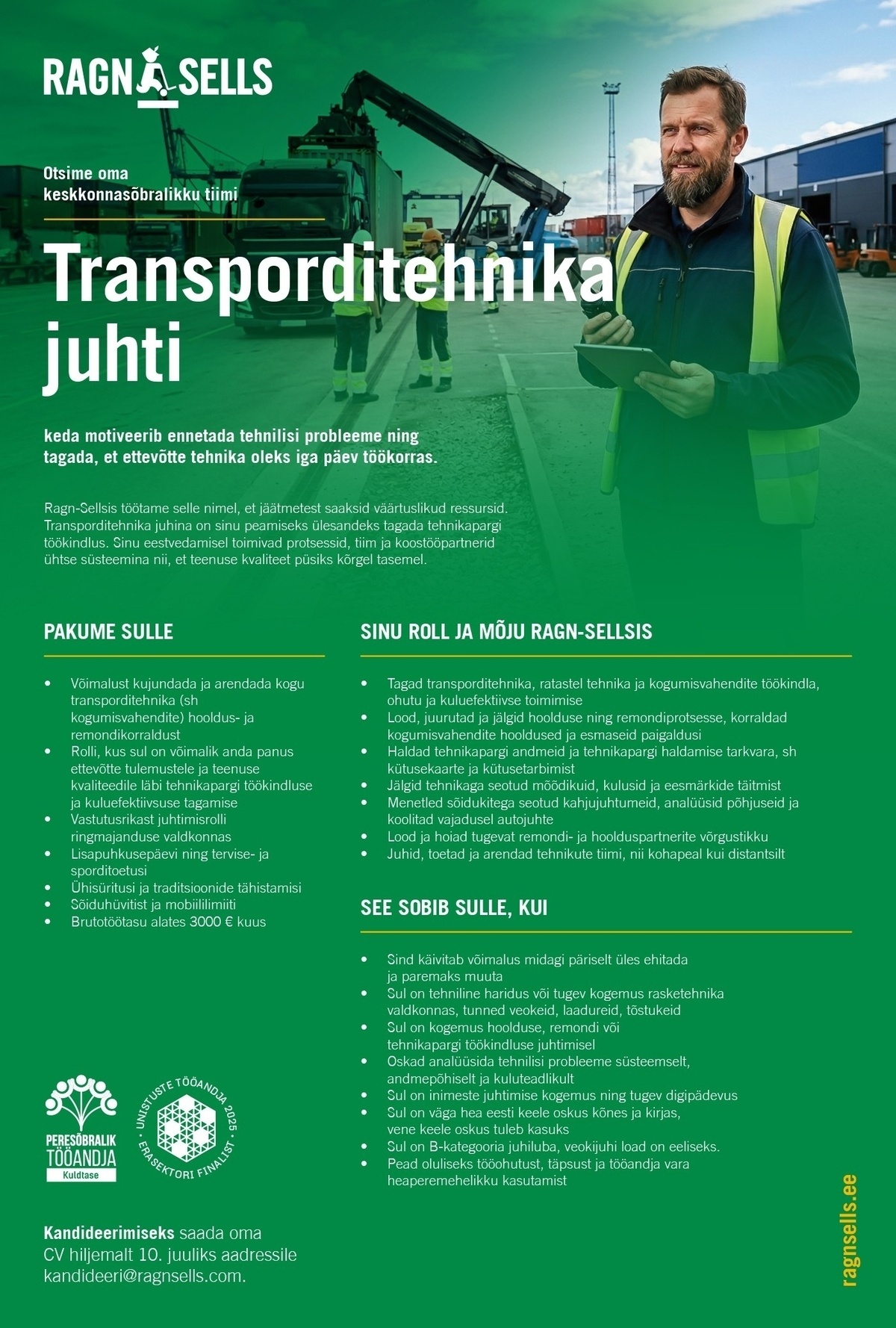 Ragn-Sells AS Transporditehnika juht