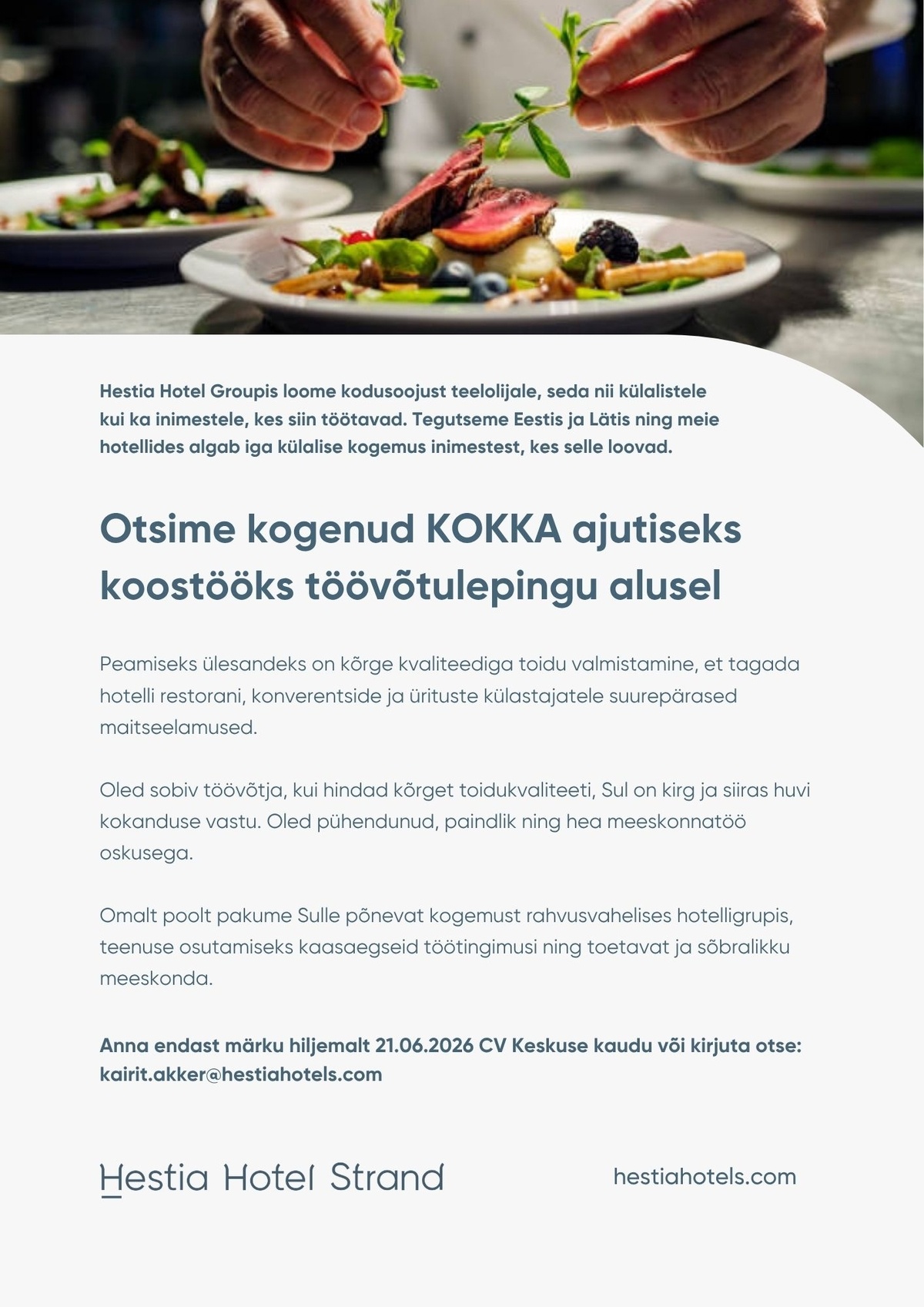 Hestia Hotel Strand Kokk
