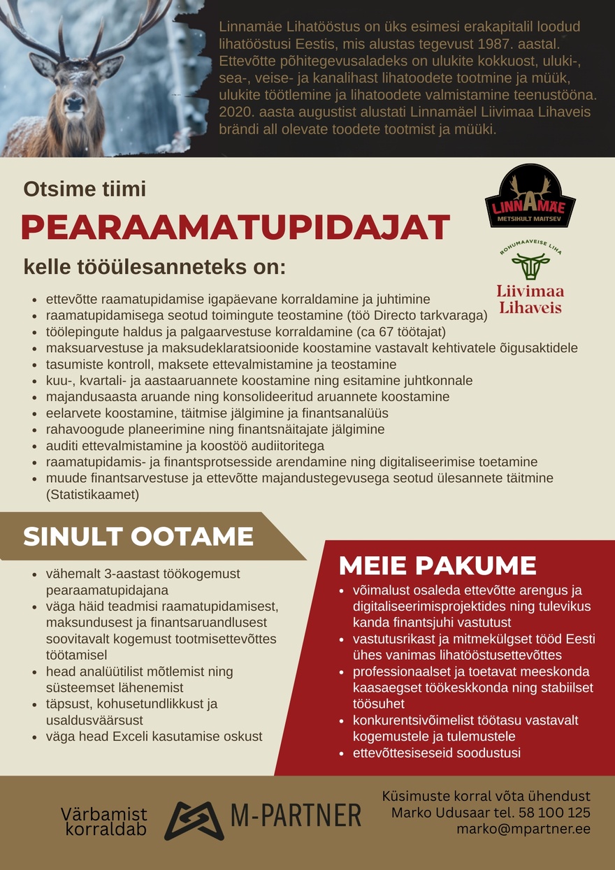 M-Partner HR Pearaamatupidaja