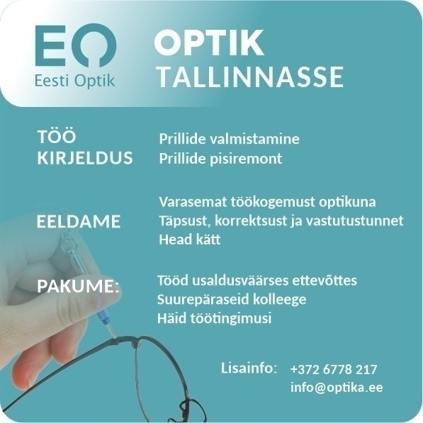 Eesti Optik OÜ Optik / Prillikoostaja
