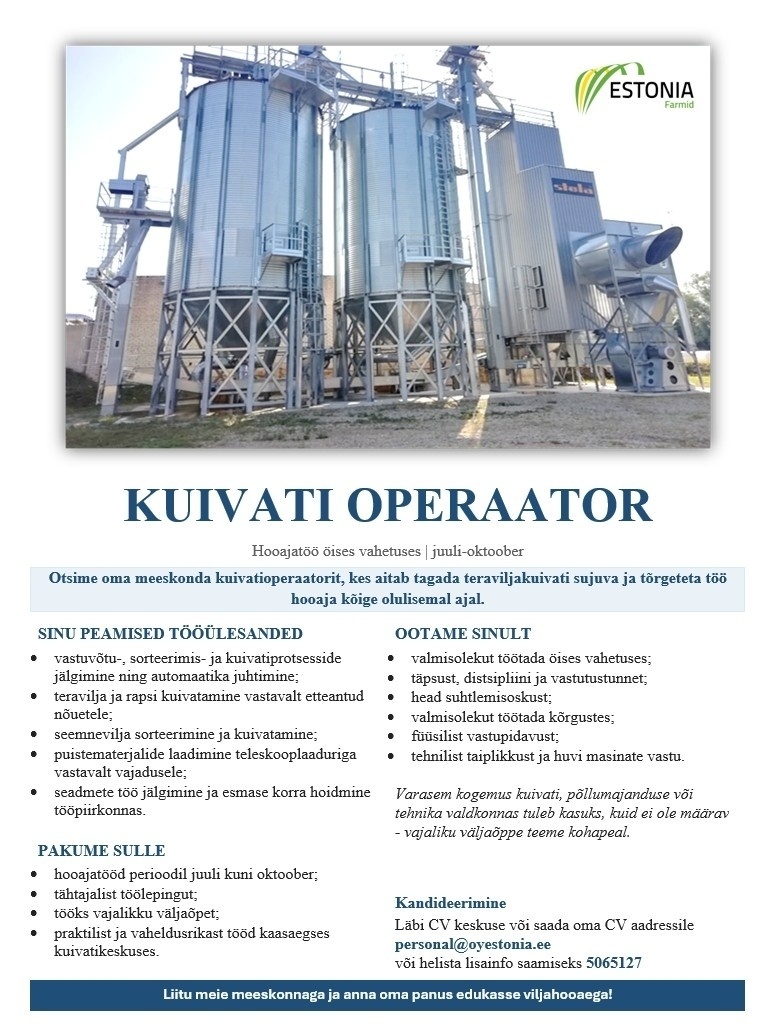 Osaühing ESTONIA Kuivatioperaator