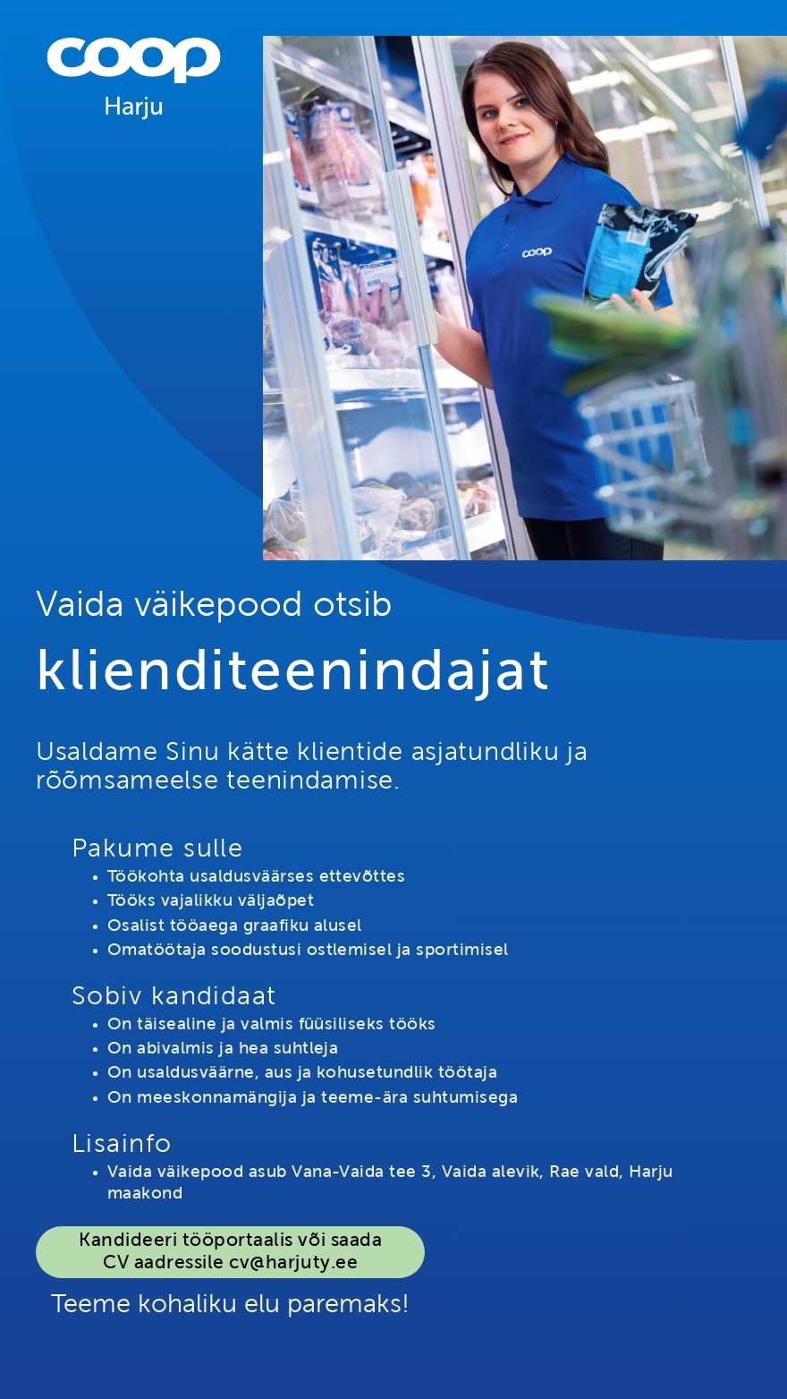 Harju Tarbijate Ühistu Klienditeenindaja Vaida väikepood (Coop Harju)