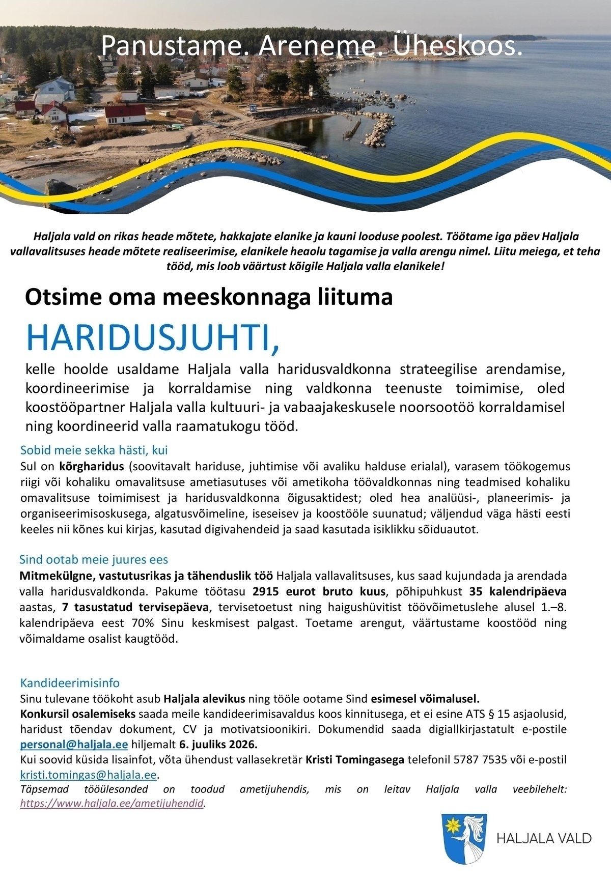 Haljala Vallavalitsus Haridusjuht