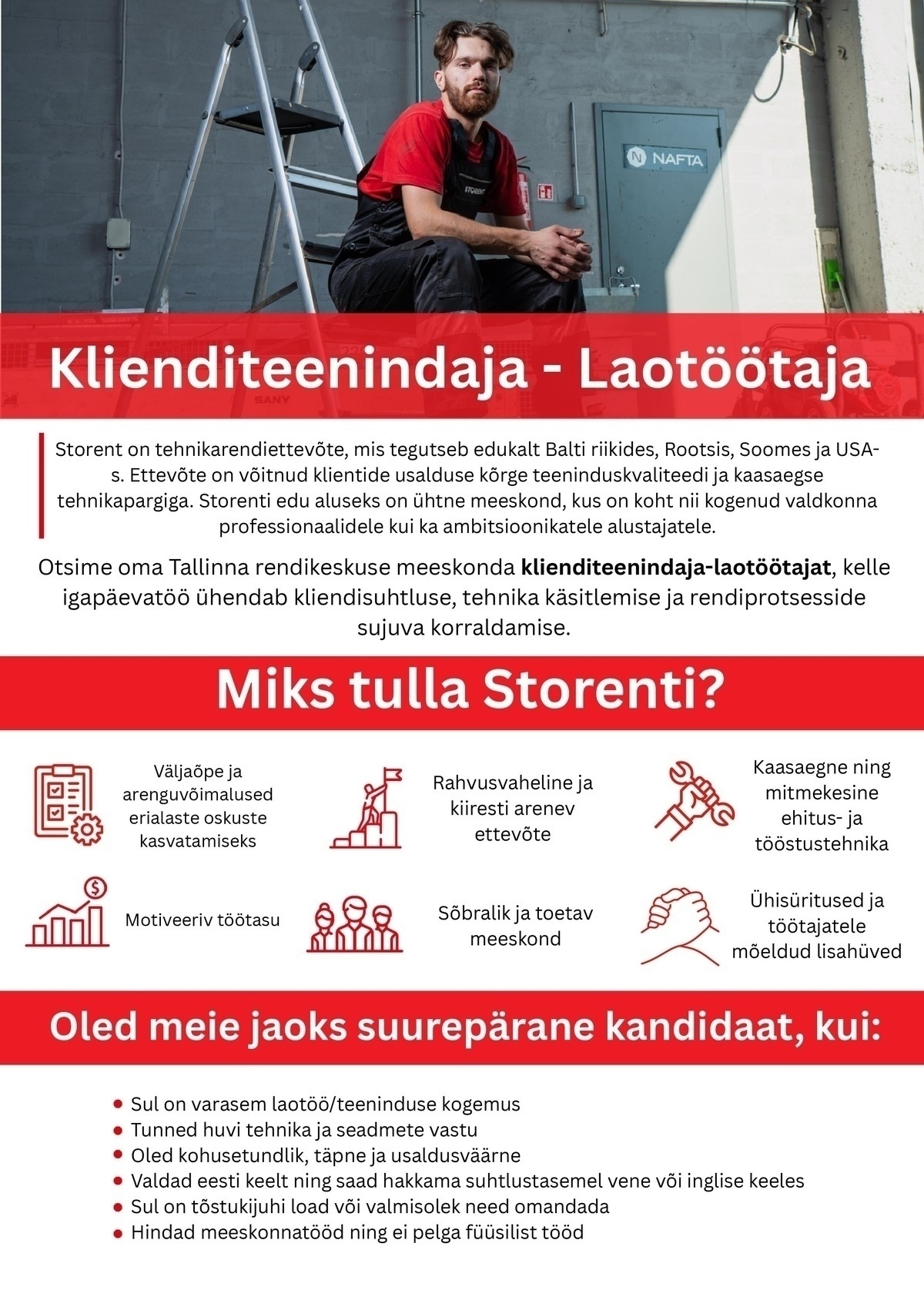 Storent OÜ Klienditeenindaja-Laotöötaja