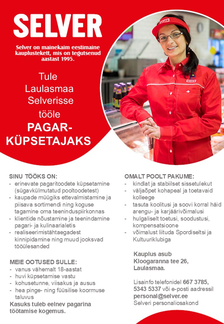 Selver Pagar-küpsetaja Laulasmaa Selveris