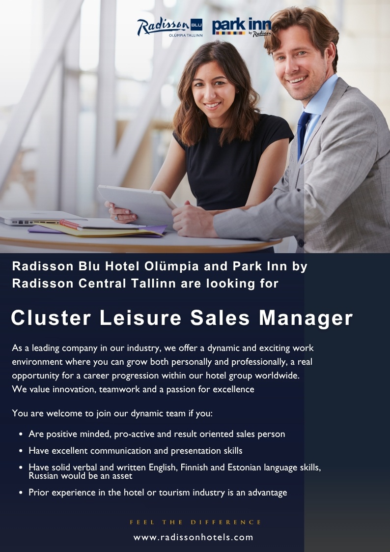 Radisson Blu Hotel Olümpia Cluster Leisure Sales Manager