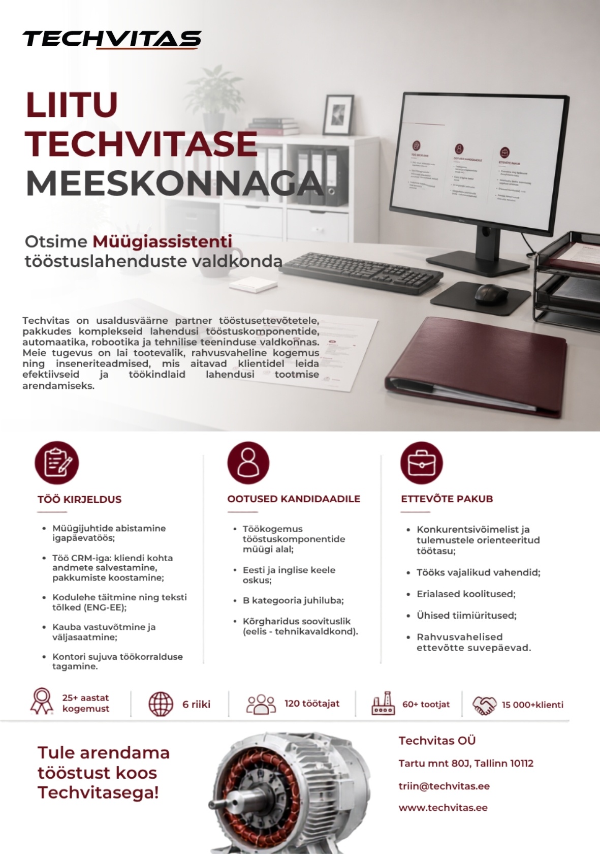 TECHVITAS OÜ Müügiassistent
