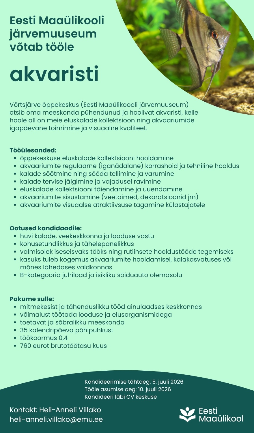 Eesti Maaülikool Akvarist