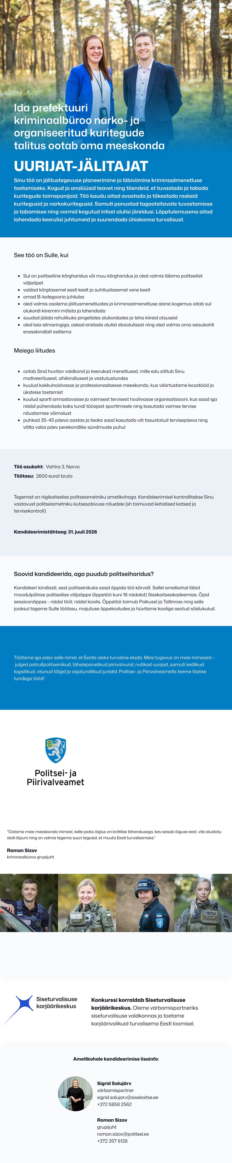Siseturvalisuse karjäärikeskus Uurija-jälitaja