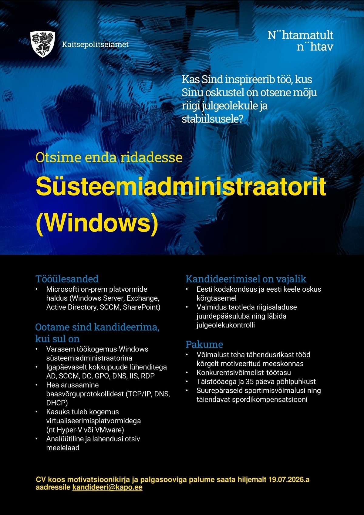 Kaitsepolitseiamet Süsteemiadministraator
