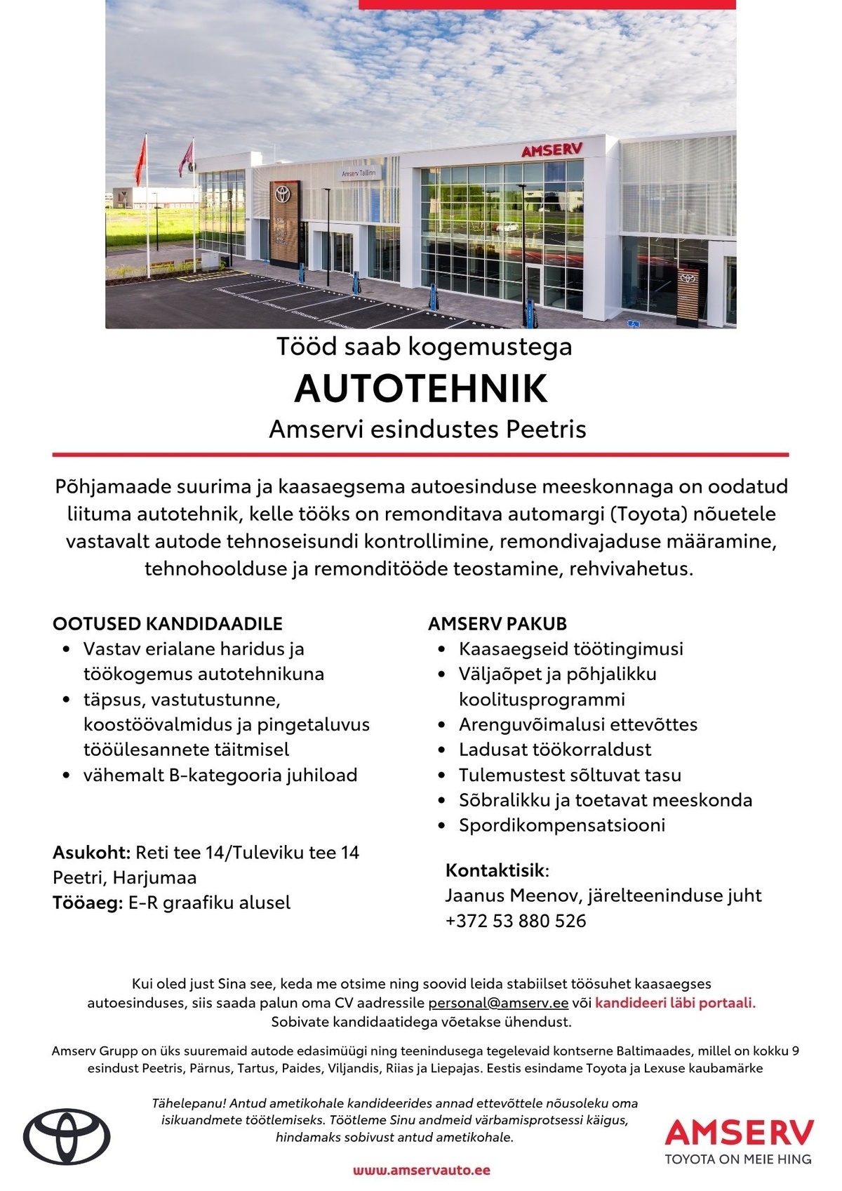Amserv Grupi AS Autotehnik Amservi esindustes Peetris