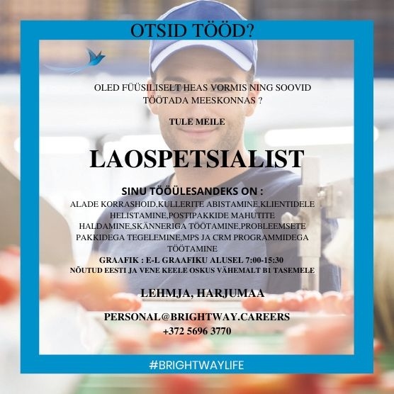 BRIGHTWAY OÜ Laospetsialist