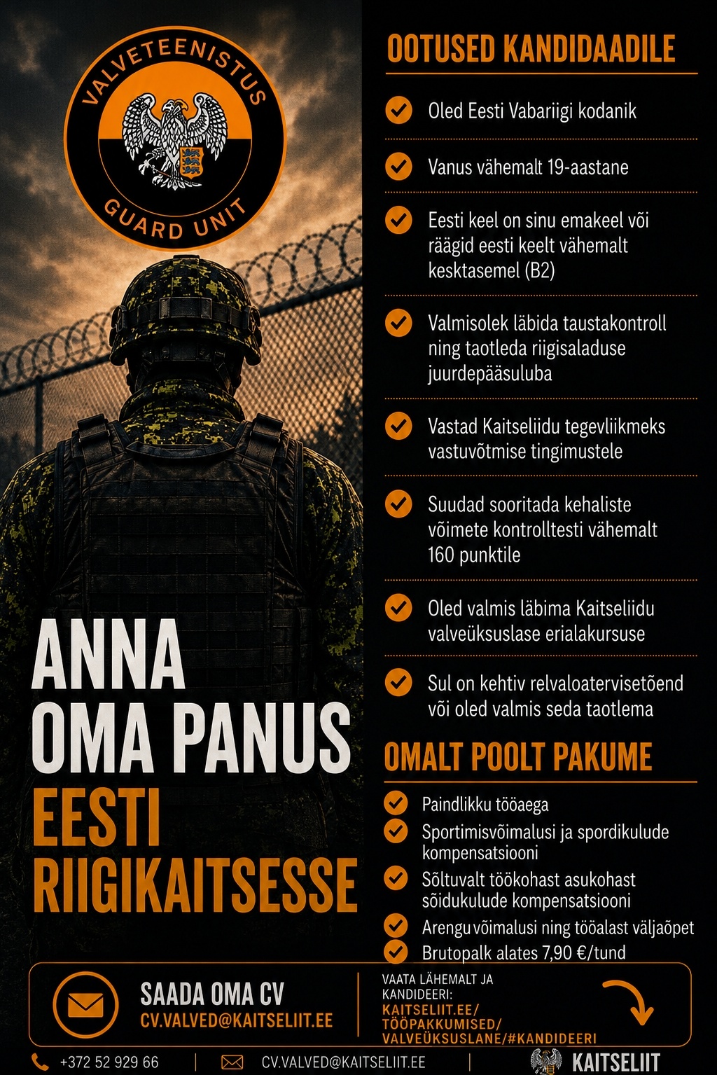 KAITSELIIT VALVEÜKSUSLANE