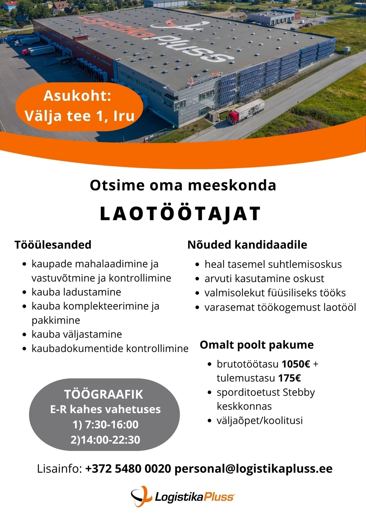 LOGISTIKA PLUSS OÜ Laotööline