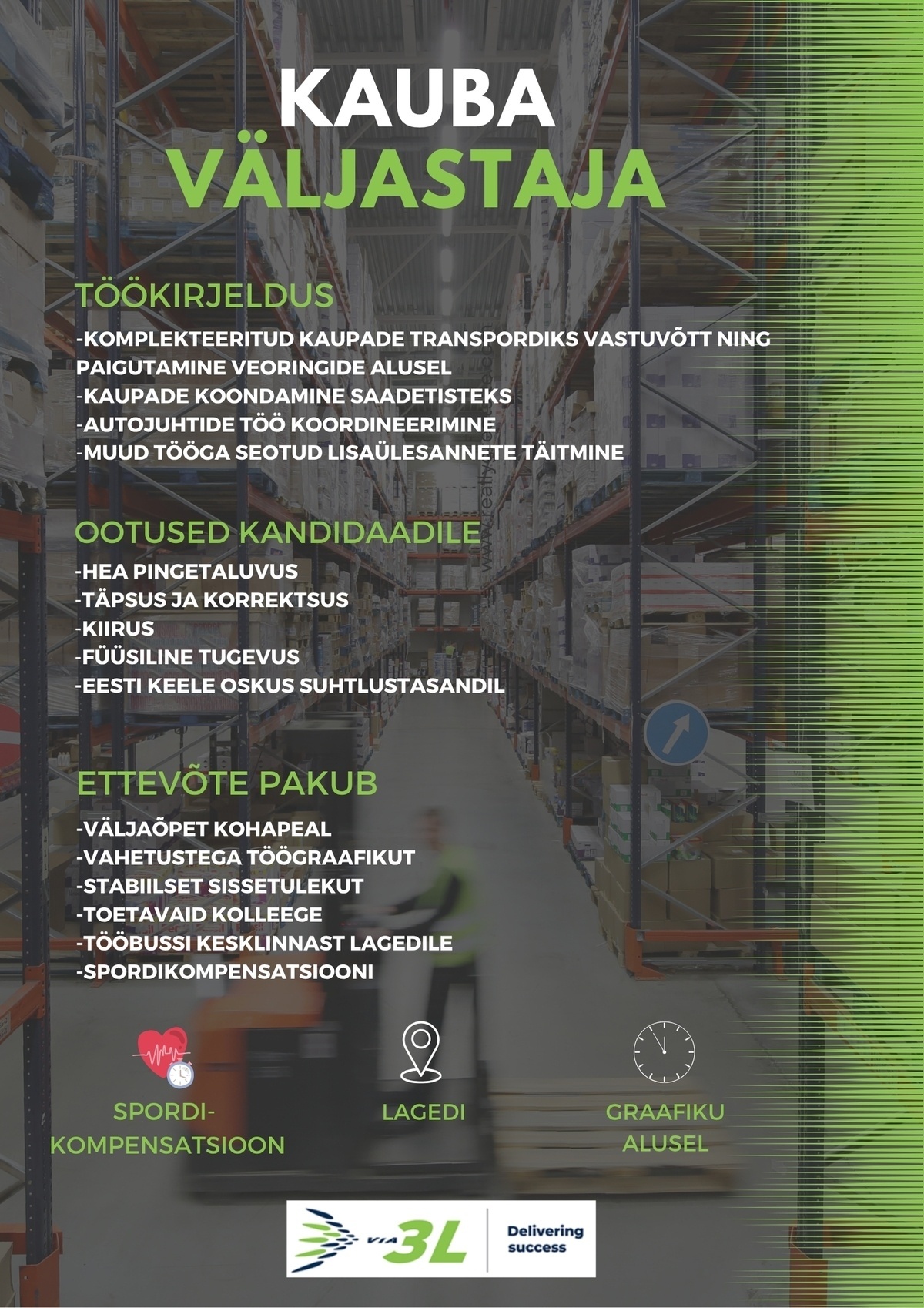 Via 3L OÜ Kauba väljastaja