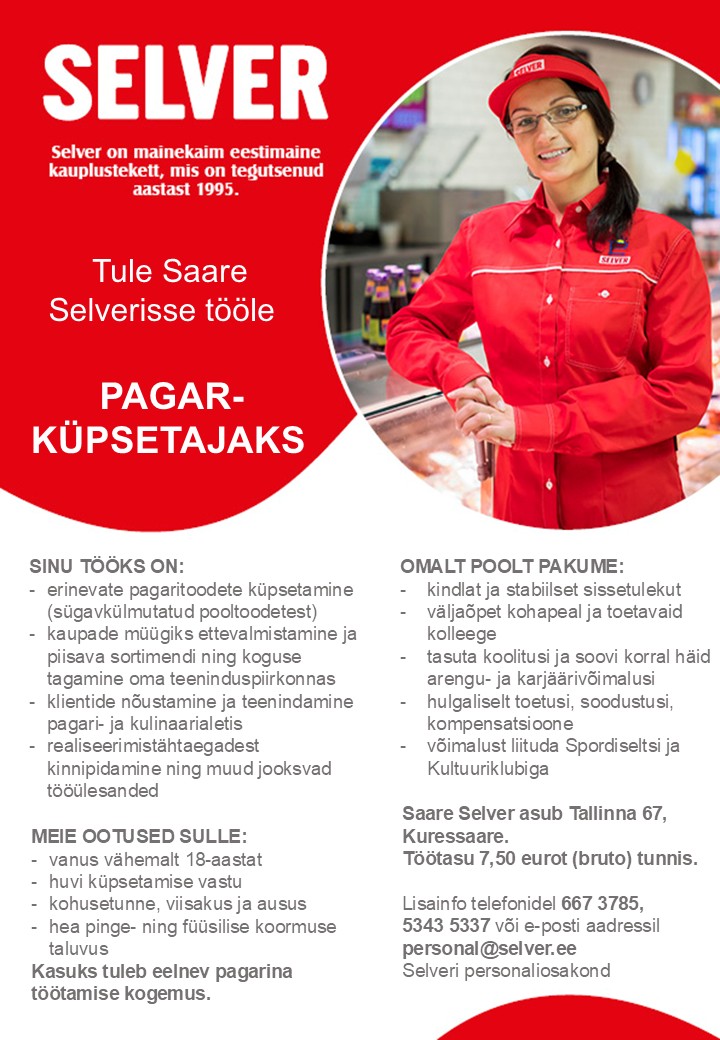 Selver Pagar-küpsetaja Saare Selveris