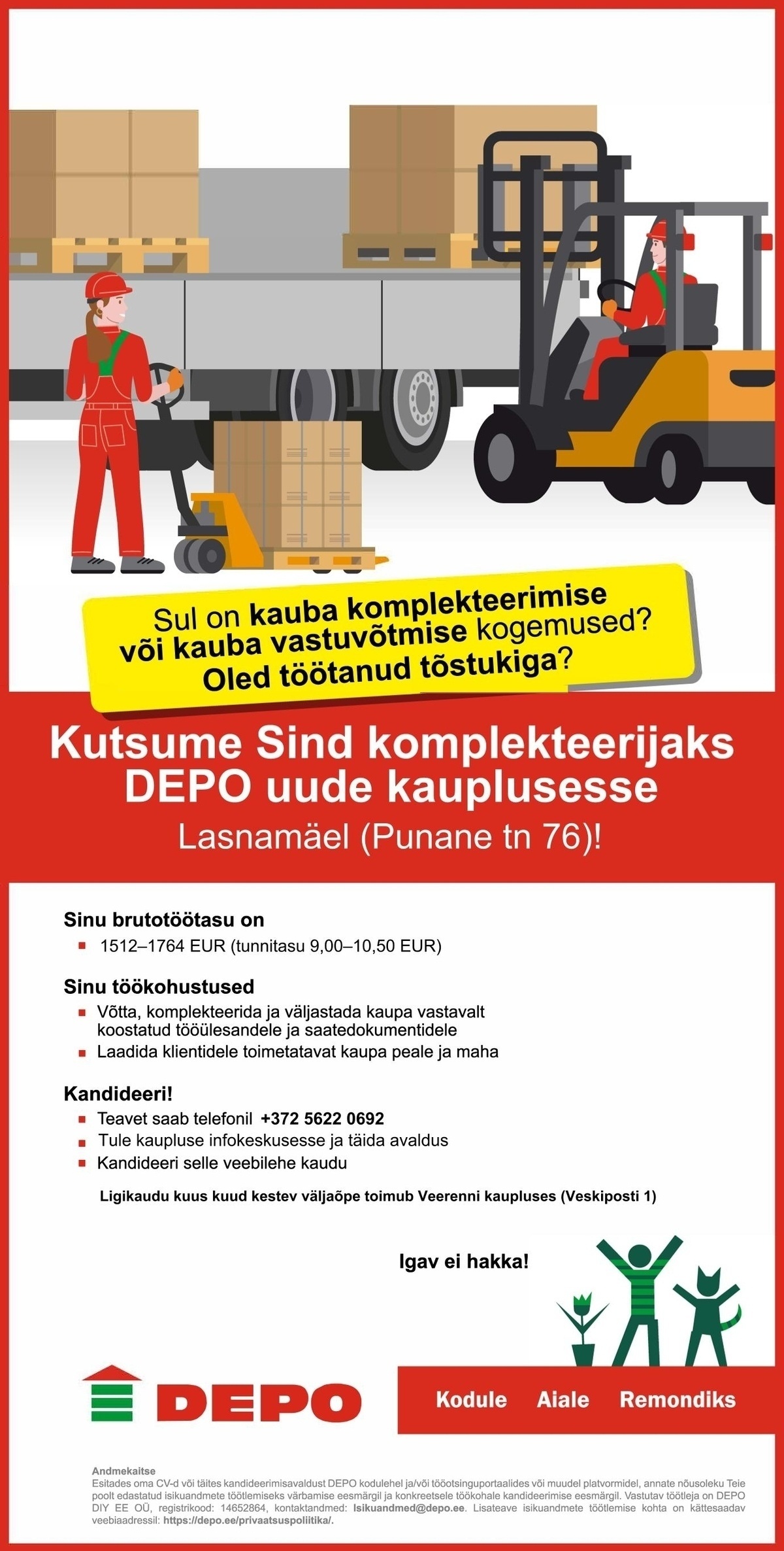 DEPO DIY EE OÜ Komplekteerija, Lasnamäe (Punane tn 76)