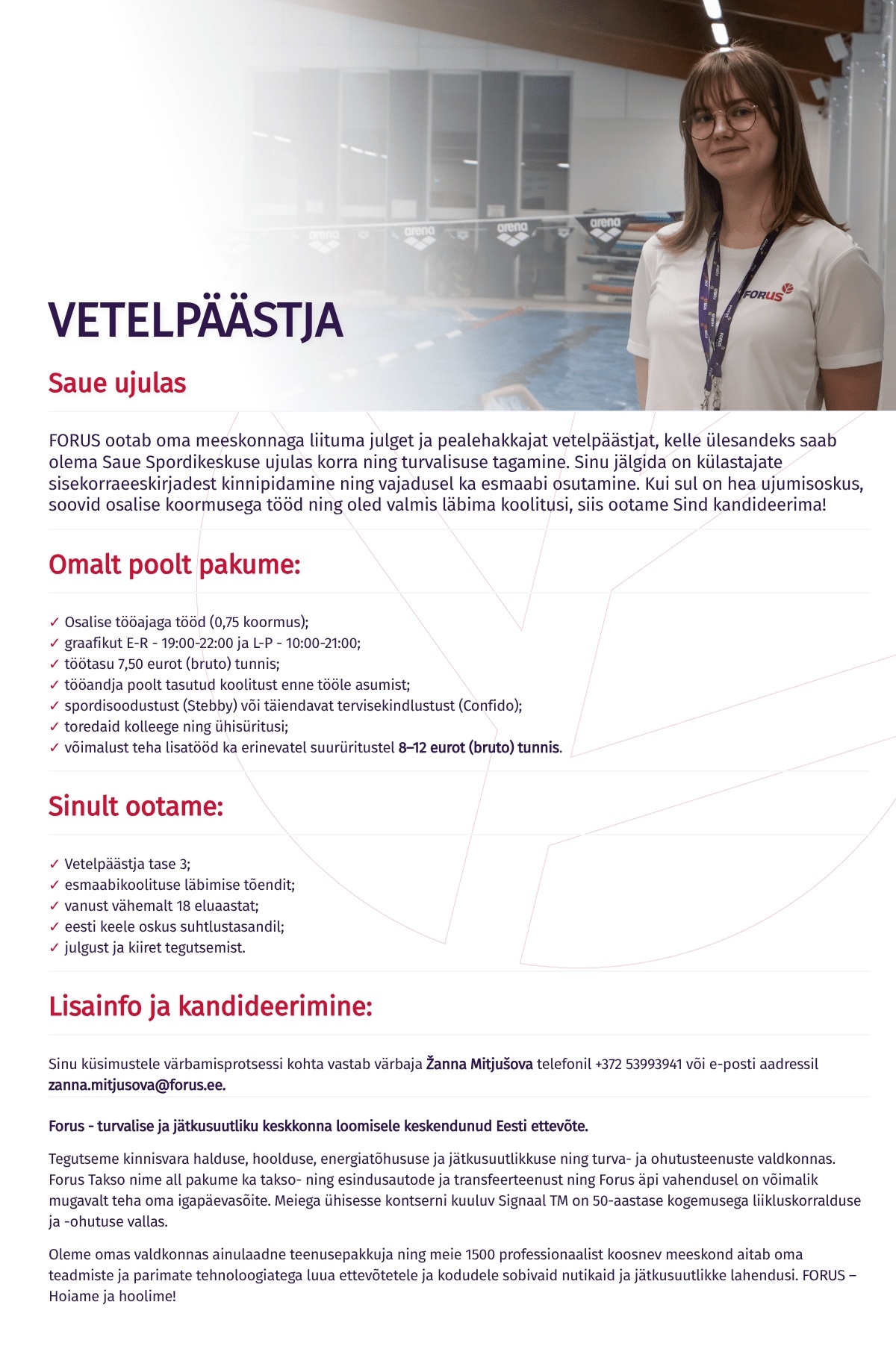 Forus Security AS Vetelpäästja Saue ujulas