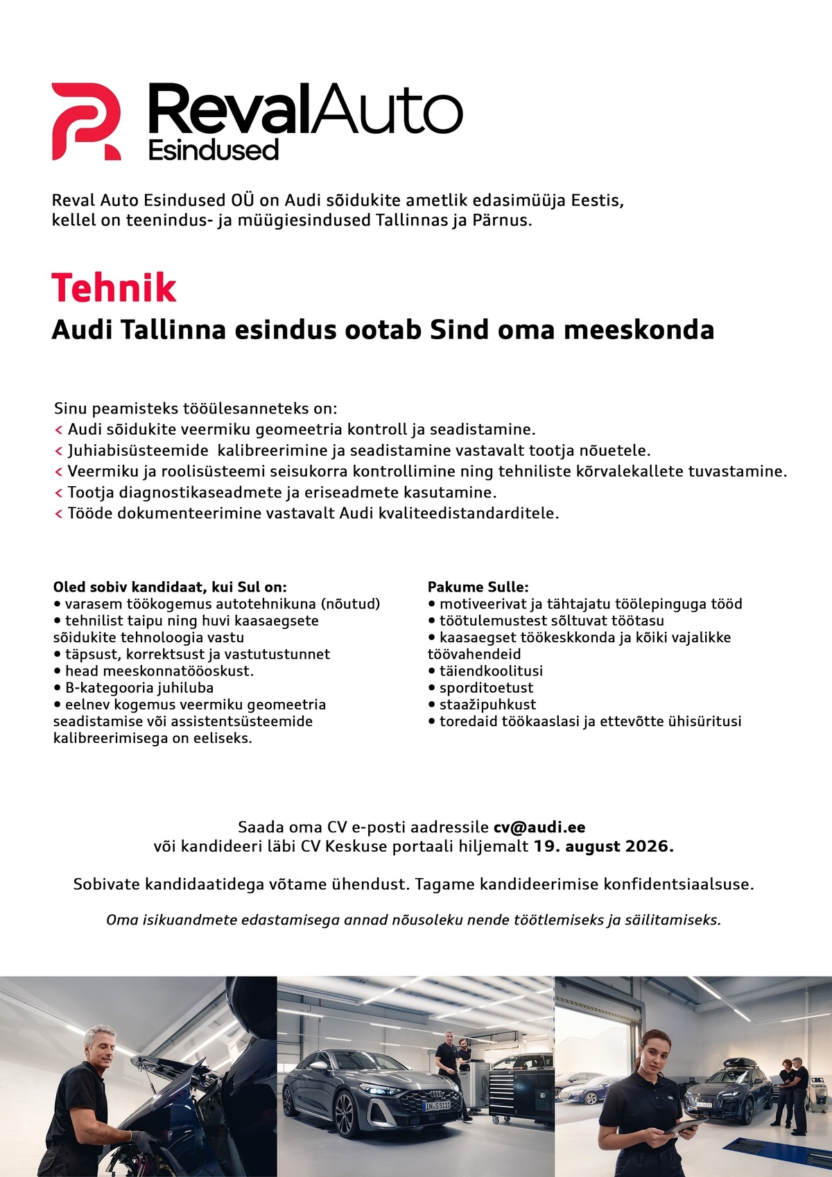 REVAL AUTO ESINDUSED OÜ Tehnik