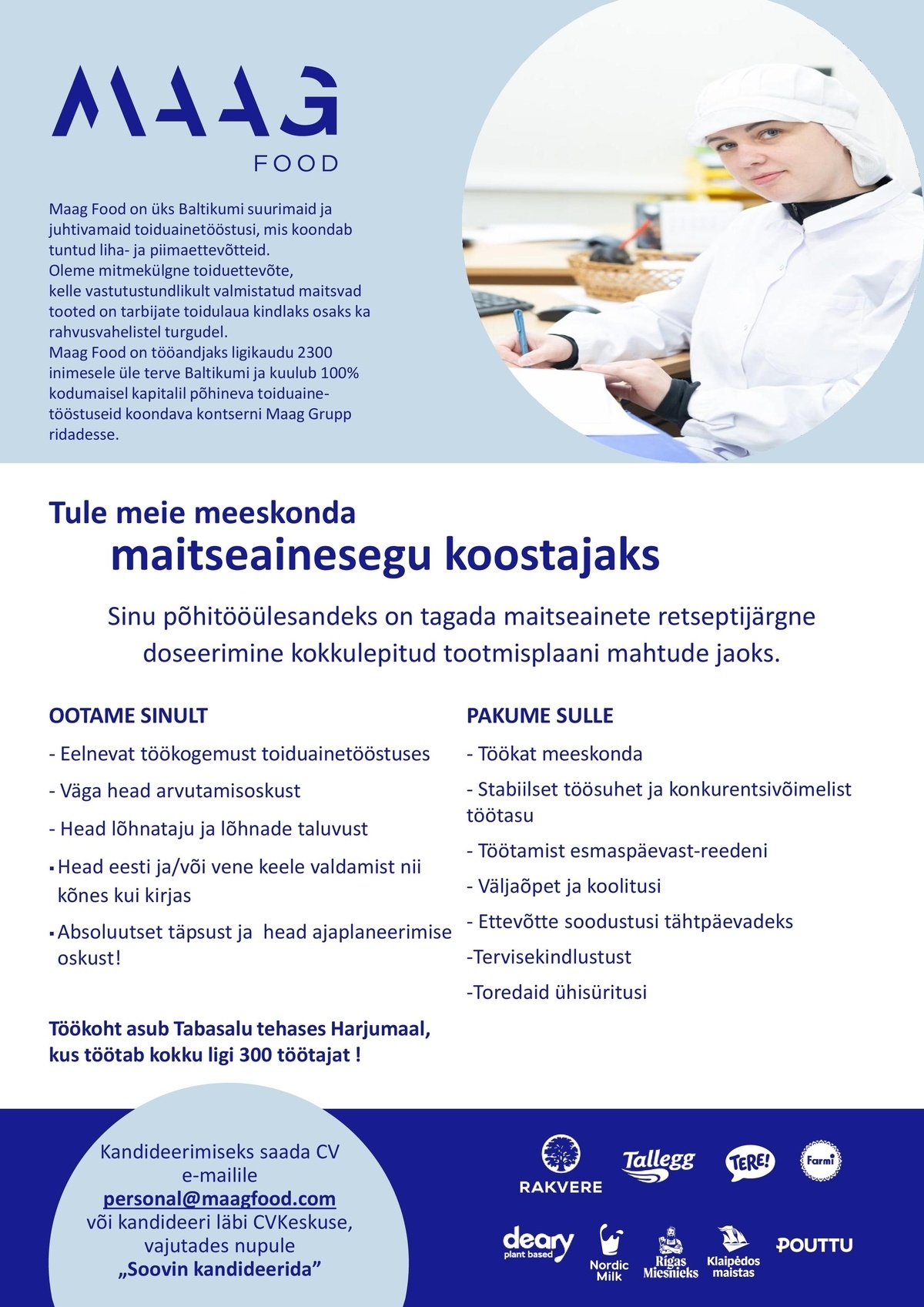 Maag Eesti AS Maitseainesegu koostaja